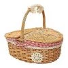 Cisea Panier De Pique-nique En Osier Tissé Avec Couvercle - Style Campagnard Avec Doublure En Coton à Carreaux Rouges Et Blancs - Panier De Présentation 1 Cisea Panier De Pique-nique En Osier Tissé Avec Couvercle - Style Campagnard Avec Doublure En Coton à Carreaux Rouges Et Blancs - Panier De Présentation -Petit rangement Soldes Magasin 66862727 1