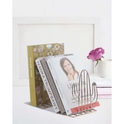 Cisea Serre-livres En Métal, 1 Paire De Serre-livres Pour Enfants, Serre-livres Design Cactus Pour Bureau, Décoration, étagère (or Rose) -Petit rangement Soldes Magasin 66862770 4