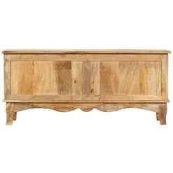 LES TENDANCES Boîte De Rangement 100x38x45 Cm Bois De Manguier Solide -Petit rangement Soldes Magasin 66883645 3