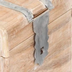 LES TENDANCES Coffre De Rangement 90x40x40 Cm Bois D'acacia Solide -Petit rangement Soldes Magasin 66884699 2