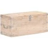 LES TENDANCES Coffre 90x40x40 Cm Bois D'acacia Solide -Petit rangement Soldes Magasin 66884704 1