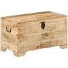 LES TENDANCES Coffre De Rangement Bois Massif Solide De Manguier -Petit rangement Soldes Magasin 66888729 1
