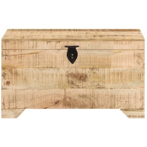 LES TENDANCES Coffre De Rangement Bois Massif Solide De Manguier 7 LES TENDANCES Coffre De Rangement Bois Massif Solide De Manguier – Image 5