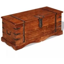 LES TENDANCES Coffre De Rangement Bois Massif