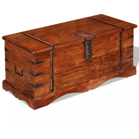 LES TENDANCES Coffre De Rangement Bois Massif 3 LES TENDANCES Coffre De Rangement Bois Massif