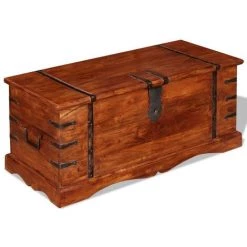 LES TENDANCES Coffre De Rangement Bois Massif 9 LES TENDANCES Coffre De Rangement Bois Massif -Petit rangement Soldes Magasin 66905580 3