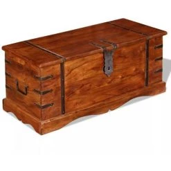 LES TENDANCES Coffre De Rangement Bois Massif 11 LES TENDANCES Coffre De Rangement Bois Massif -Petit rangement Soldes Magasin 66905580 5