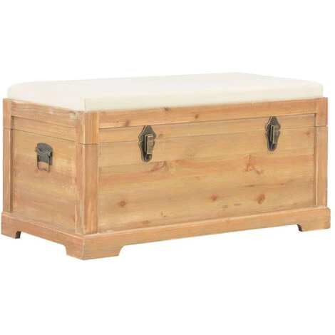 LES TENDANCES Coffre De Rangement Avec Coussin 80x40x40 Cm MDF 3 LES TENDANCES Coffre De Rangement Avec Coussin 80x40x40 Cm MDF