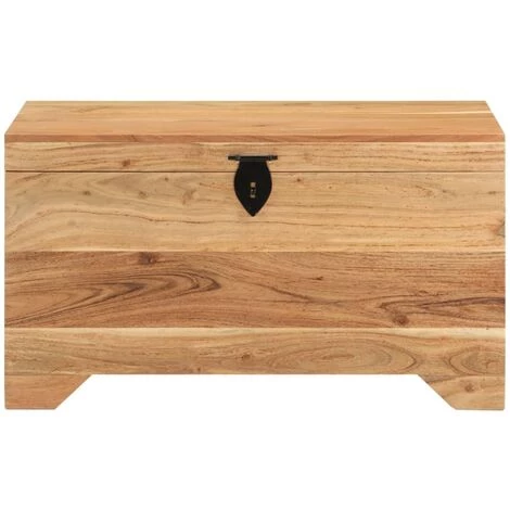 LES TENDANCES Coffre De Rangement Bois D'acacia Solide 7 LES TENDANCES Coffre De Rangement Bois D'acacia Solide – Image 5