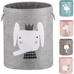 OCXIN Panier De Rangement Pour Enfants Avec Couvercle Panier à Jouets Panier De Rangement Pour La Décoration De La Chambre Des Vêtements Pour Enfants. Pépinière De Panier à Linge Animal Mignon -Petit rangement Soldes Magasin 66964531 4