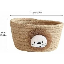 Mobilier D'intérieur Paniers De Rangement De Corde De Coton, Panier De Tri De Débris De Dessus De Table Tissé De Corde De Coton De Motif Animal Pour Des Collations Télécommandées Cosmétiques De Papeterie,Yellow LangRay -Petit rangement Soldes Magasin 66993237 3