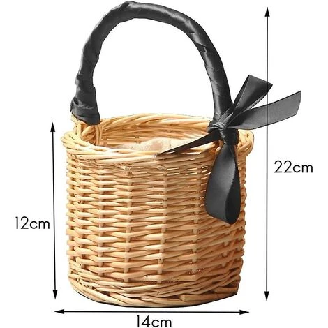 Cisea Panier De Pique-nique/corbeille De Fruits/emballage, Hélice, Panier De Rangement Décoratif Avec Ruban Weii 4 Cisea Panier De Pique-nique/corbeille De Fruits/emballage, Hélice, Panier De Rangement Décoratif Avec Ruban Weii – Image 2