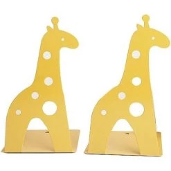 Cisea Serre-livres En Fer Antidérapant En Forme De Girafe 21cm Serre-livres Pour Enfants Bibliothèque école Bureau Maison (jaune) -Petit rangement Soldes Magasin 67025275 5