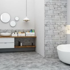 Relaxdays Panier De Rangement Bambou Et Tissu, Lot De 3, Corbeilles Salle De Bain, 3 Tailles Différentes, Blanc/gris -Petit rangement Soldes Magasin 67143546 3