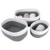 OCXIN Paniers De Rangement En Corde De Coton, Paniers De Rangement Multifonctions Empilables, 30,5 Cm, Lot De 3, Blanc Et Gris 1 OCXIN Paniers De Rangement En Corde De Coton, Paniers De Rangement Multifonctions Empilables, 30,5 Cm, Lot De 3, Blanc Et Gris -Petit rangement Soldes Magasin 67156931 1