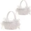 PERLE RARE Panier De Fleurs Pour Fille De Mariage (2pcs) (Ivory S02) -Petit rangement Soldes Magasin 67177444 1
