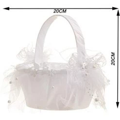 PERLE RARE Panier De Fleurs Pour Fille De Mariage (2pcs) (Ivory S02) -Petit rangement Soldes Magasin 67177444 4