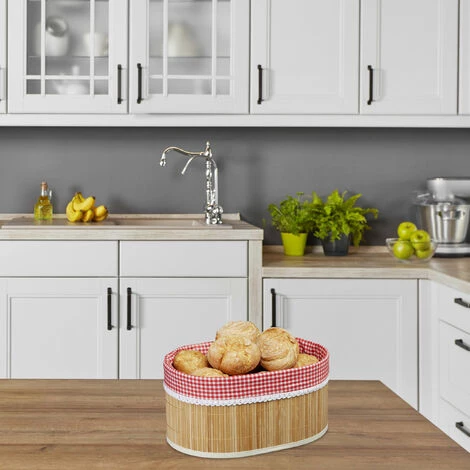 RELAXDAYS 4x Corbeilles à Pain, Panier En Bambou Avec Tissu, Croissants, Panière Fruit H X L X P : 16,5 X 33,5 X 23,5 Cm, Nature 5 RELAXDAYS 4x Corbeilles à Pain, Panier En Bambou Avec Tissu, Croissants, Panière Fruit H X L X P : 16,5 X 33,5 X 23,5 Cm, Nature – Image 3