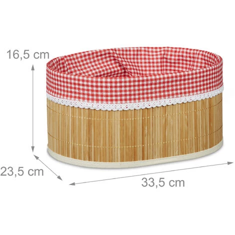 RELAXDAYS 4x Corbeilles à Pain, Panier En Bambou Avec Tissu, Croissants, Panière Fruit H X L X P : 16,5 X 33,5 X 23,5 Cm, Nature 7 RELAXDAYS 4x Corbeilles à Pain, Panier En Bambou Avec Tissu, Croissants, Panière Fruit H X L X P : 16,5 X 33,5 X 23,5 Cm, Nature – Image 5