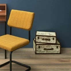 ALTOBUY COOPER - Lot De 2 Malles De Rangements Mappemonde Vintage - Beige 9 ALTOBUY COOPER - Lot De 2 Malles De Rangements Mappemonde Vintage - Beige -Petit rangement Soldes Magasin 67276793 3