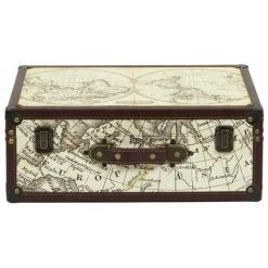 ALTOBUY COOPER - Lot De 2 Malles De Rangements Mappemonde Vintage - Beige 11 ALTOBUY COOPER - Lot De 2 Malles De Rangements Mappemonde Vintage - Beige -Petit rangement Soldes Magasin 67276793 5