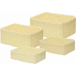 Fantablau Lot De 4 Paniers De Rangement Créatifs Faits à La Main En Osier Tissé Avec Feutre De No?l -Petit rangement Soldes Magasin 67287621 2