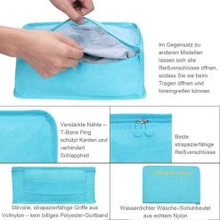 FVBJD Ensemble D'organisateur De Bagages De Voyage 6 En 1, Organisateur De Valise, Organisateur De Voyage, Boîte à Vêtements Et Cosmétiques 8 FVBJD Ensemble D'organisateur De Bagages De Voyage 6 En 1, Organisateur De Valise, Organisateur De Voyage, Boîte à Vêtements Et Cosmétiques -Petit rangement Soldes Magasin 67313836 2