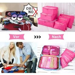 FVBJD Ensemble D'organisateur De Bagages De Voyage 6 En 1, Organisateur De Valise, Organisateur De Voyage, Boîte à Vêtements Et Cosmétiques -Petit rangement Soldes Magasin 67313898 3