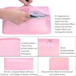 FVBJD Ensemble D'organisateur De Bagages De Voyage 6 En 1, Organisateur De Valise, Organisateur De Voyage, Boîte à Vêtements Et Cosmétiques -Petit rangement Soldes Magasin 67313922 2