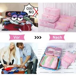 FVBJD Ensemble D'organisateur De Bagages De Voyage 6 En 1, Organisateur De Valise, Organisateur De Voyage, Boîte à Vêtements Et Cosmétiques -Petit rangement Soldes Magasin 67313922 3