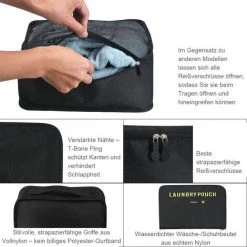 FVBJD Ensemble D'organisateur De Bagages De Voyage 6 En 1, Organisateur De Valise, Organisateur De Voyage, Boîte à Vêtements Et Cosmétiques -Petit rangement Soldes Magasin 67313938 2