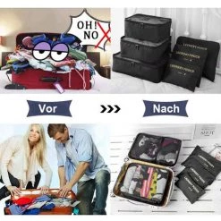 FVBJD Ensemble D'organisateur De Bagages De Voyage 6 En 1, Organisateur De Valise, Organisateur De Voyage, Boîte à Vêtements Et Cosmétiques -Petit rangement Soldes Magasin 67313938 3