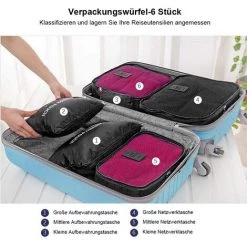 FVBJD Ensemble D'organisateur De Bagages De Voyage 6 En 1, Organisateur De Valise, Organisateur De Voyage, Boîte à Vêtements Et Cosmétiques -Petit rangement Soldes Magasin 67313938 4