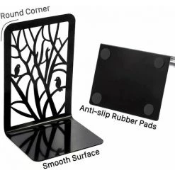 KAEJYIUT Extrémités De Livre, Serre-livres, Bouts De Livre Pour étagères, Serre-livres Robuste En Métal Antidérapant 3 Paires Pour Livres Lourds, Support Décoratif De Séparateur De Livre, Supports De Bouchon De Livre De Conception D'art Abstrait Pour Le Bureau, La -Petit rangement Soldes Magasin 67330441 2