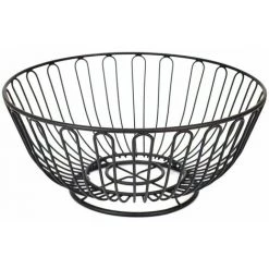 Paris Prix - Corbeille à Fruits Design "filaire" 25cm Noir