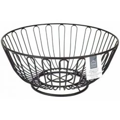 Paris Prix - Corbeille à Fruits Design "filaire" 25cm Noir -Petit rangement Soldes Magasin 67386744 4