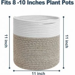 TANèTUE Panier à Plantes Lot De 2 Paniers à Fleurs En Corde Tissé Paniers De Rangement Multifonctionnels En Jute Robuste Avec Poignées Pratiques Organisateur De Rangement 11 X 11 Panier De Sol Pour Plantes Pot De Fleurs D'intérieur 8 TANèTUE Panier à Plantes Lot De 2 Paniers à Fleurs En Corde Tissé Paniers De Rangement Multifonctionnels En Jute Robuste Avec Poignées Pratiques Organisateur De Rangement 11 X 11 Panier De Sol Pour Plantes Pot De Fleurs D'intérieur -Petit rangement Soldes Magasin 67426057 2