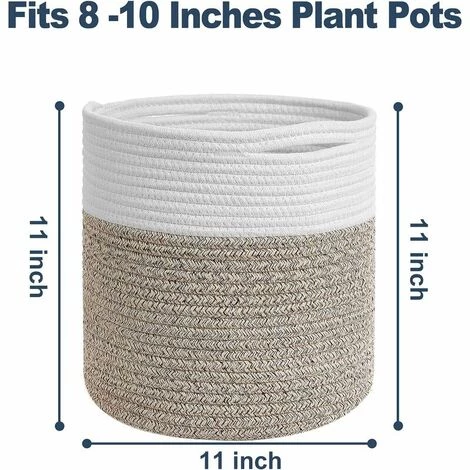 TANèTUE Panier à Plantes Lot De 2 Paniers à Fleurs En Corde Tissé Paniers De Rangement Multifonctionnels En Jute Robuste Avec Poignées Pratiques Organisateur De Rangement 11 X 11 Panier De Sol Pour Plantes Pot De Fleurs D'intérieur 4 TANèTUE Panier à Plantes Lot De 2 Paniers à Fleurs En Corde Tissé Paniers De Rangement Multifonctionnels En Jute Robuste Avec Poignées Pratiques Organisateur De Rangement 11 X 11 Panier De Sol Pour Plantes Pot De Fleurs D'intérieur – Image 2