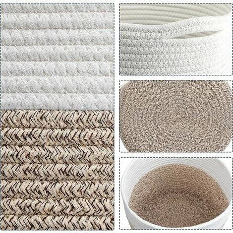 TANèTUE Panier à Plantes Lot De 2 Paniers à Fleurs En Corde Tissé Paniers De Rangement Multifonctionnels En Jute Robuste Avec Poignées Pratiques Organisateur De Rangement 11 X 11 Panier De Sol Pour Plantes Pot De Fleurs D'intérieur 5 TANèTUE Panier à Plantes Lot De 2 Paniers à Fleurs En Corde Tissé Paniers De Rangement Multifonctionnels En Jute Robuste Avec Poignées Pratiques Organisateur De Rangement 11 X 11 Panier De Sol Pour Plantes Pot De Fleurs D'intérieur – Image 3