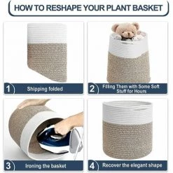 TANèTUE Panier à Plantes Lot De 2 Paniers à Fleurs En Corde Tissé Paniers De Rangement Multifonctionnels En Jute Robuste Avec Poignées Pratiques Organisateur De Rangement 11 X 11 Panier De Sol Pour Plantes Pot De Fleurs D'intérieur 10 TANèTUE Panier à Plantes Lot De 2 Paniers à Fleurs En Corde Tissé Paniers De Rangement Multifonctionnels En Jute Robuste Avec Poignées Pratiques Organisateur De Rangement 11 X 11 Panier De Sol Pour Plantes Pot De Fleurs D'intérieur -Petit rangement Soldes Magasin 67426057 4