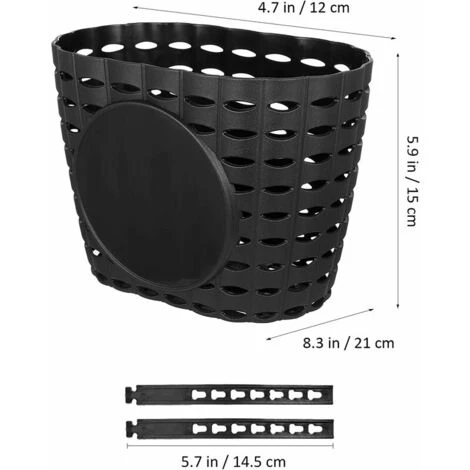 TANèTUE Panier De Vélo Pour Enfants En Plastique Guidon Avant Paniers De Levage De Vélo Pour Accessoires De Vélo Pour Enfants (noirTaille S 6 TANèTUE Panier De Vélo Pour Enfants En Plastique Guidon Avant Paniers De Levage De Vélo Pour Accessoires De Vélo Pour Enfants (noirTaille S – Image 4