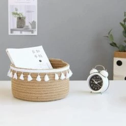 TANèTUE Panier De Rangement De Jute Boîte Panier Pliable Pour Jouets Cosmétiques Accessoires 20.5 * 10cm - Comme Image 7 TANèTUE Panier De Rangement De Jute Boîte Panier Pliable Pour Jouets Cosmétiques Accessoires 20.5 * 10cm - Comme Image -Petit rangement Soldes Magasin 67426589 2