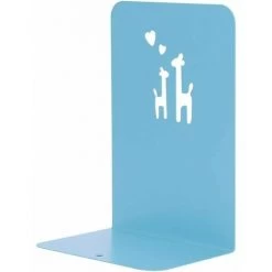 TANèTUE Serre-Livres Acier, évider, Motif Cerf Antidérapant Serre-Livre Organiseur De Bureau L'école Bureau 1 Paire Bleu Clair -Petit rangement Soldes Magasin 67426968 4