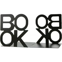 TANèTUE Simple Livre Noir Lettre Motif Métal Serre-livres Organisateur De Livre Pour Bureau Bureau Décoration De La Maison Cadeau -Petit rangement Soldes Magasin 67428847 3