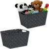RELAXDAYS 2x Corbeilles De Rangement, Avec Poignées, Paniers Polyvalents Pour étagères Et Armoires, HxLxP:22 X 35 X 25,5 Cm, Gris 1 RELAXDAYS 2x Corbeilles De Rangement, Avec Poignées, Paniers Polyvalents Pour étagères Et Armoires, HxLxP:22 X 35 X 25,5 Cm, Gris -Petit rangement Soldes Magasin 67452311 1