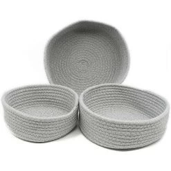 WIAN Panier De Rangement Tissé, Panier De Rangement En Corde De Coton Panier De Rangement De Cadre Tissé En Corde De Coton De Bureau