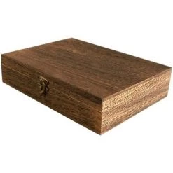 WIAN Boîte De Rangement En Bois Avec Couvercle, Boîte De Rangement Cosmétique, Boîte De Rangement Bijoux