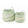 LANADECO S/2 PANIER+ANSE ZOST BEI/VERT - Azur -Petit rangement Soldes Magasin 67482738 1