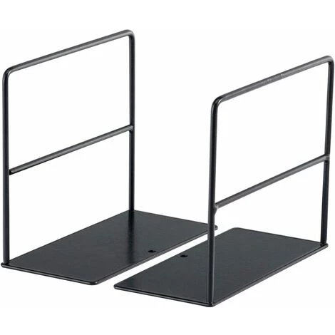 FLYME Serre Livre Bloc Livre, Cale Livre, 2 Pièces En Métal Simple Line Style Book Organizer Holder, 13x7 Cm Anti Slip Book étagères Support Pour Bibliothèque, école, Bureau, Maison(noir) 3 FLYME Serre Livre Bloc Livre, Cale Livre, 2 Pièces En Métal Simple Line Style Book Organizer Holder, 13x7 Cm Anti Slip Book étagères Support Pour Bibliothèque, école, Bureau, Maison(noir)