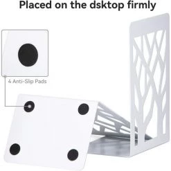 BDD Serre-livres, Livres Créatifs, Papeterie Scolaire, Pinces à Livres, Supports De Livres, Supports De Lecture, Rangement De Livres, Serre-livres, 12 * 9 * 17,5 Cm, Blanc 2 Pièces -Petit rangement Soldes Magasin 67579876 3